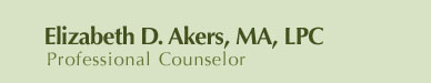 Elizabeth E Akers. Proffesional Counselor